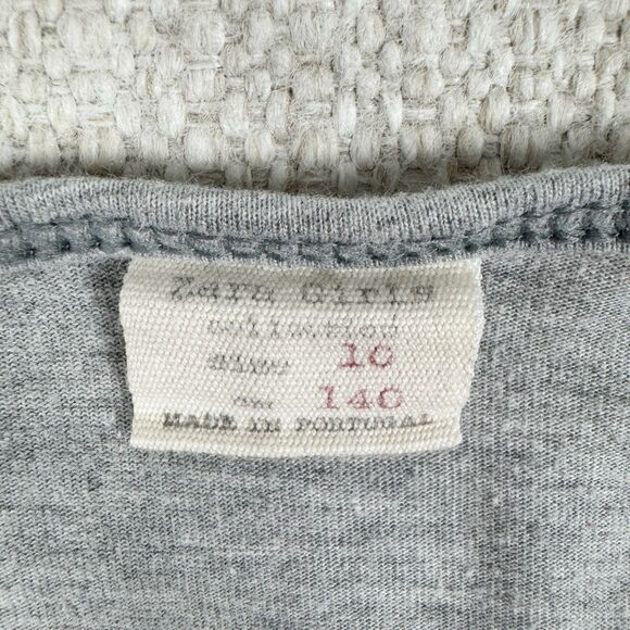 Zara Girls Flip Sequin Top Long Sleeve Gray Sequence Flipping Shirt Size 10 - Picture 6 of 10